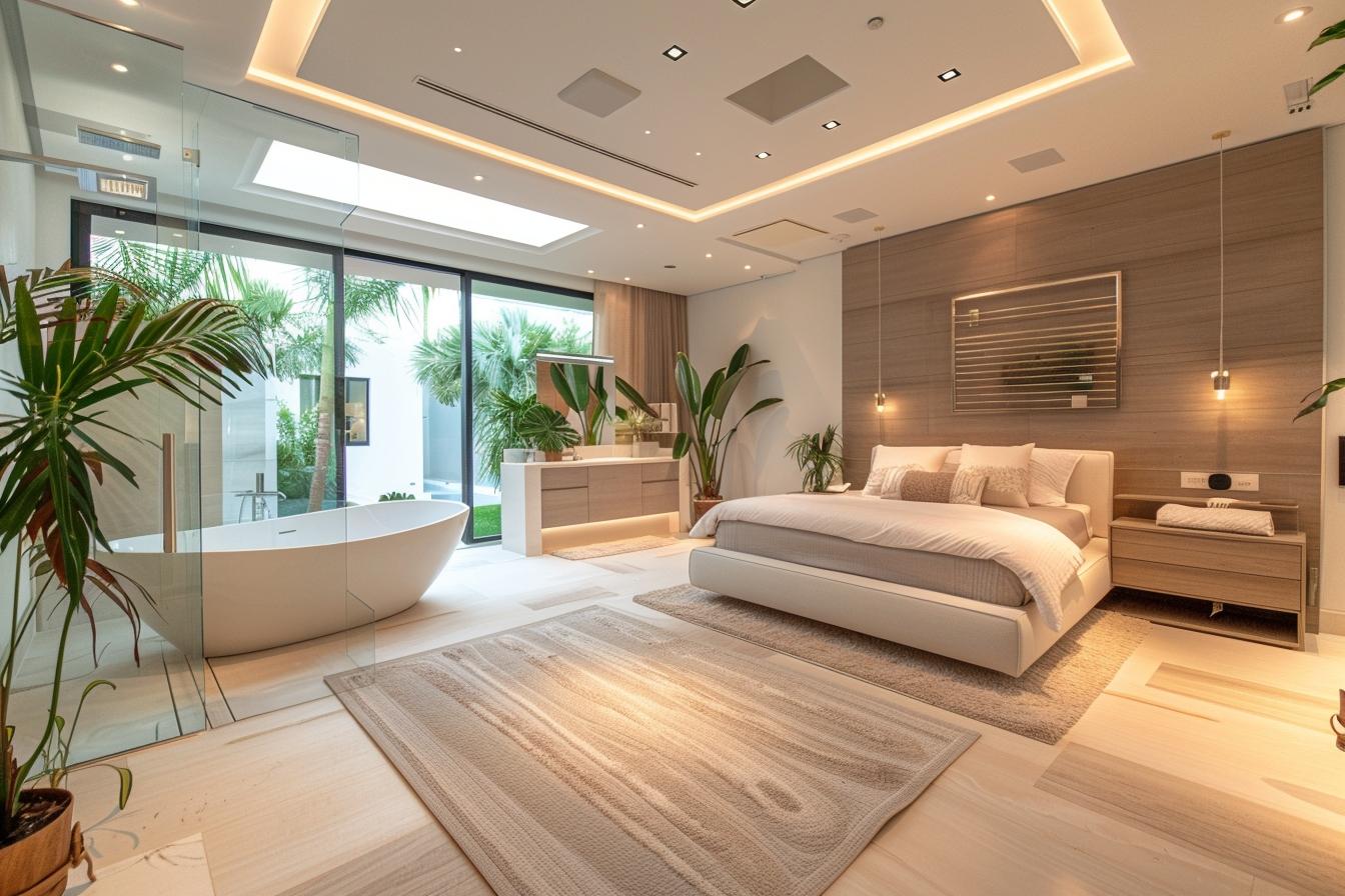 10 idées de design pour intégrer une chambre avec salle de bain ouverte