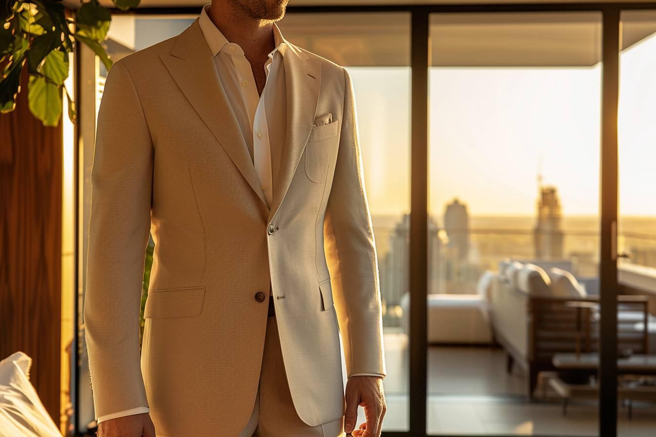 Costume beige homme : élégance intemporelle pour toutes occasions - Guide complet du style masculin raffiné