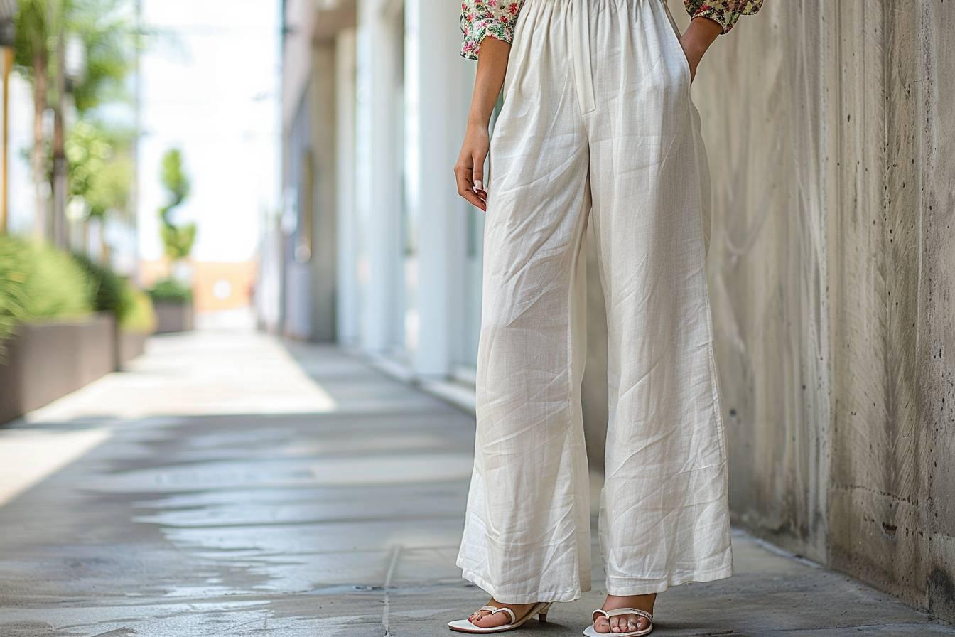 Pantalon large blanc femme : élégance et confort pour toutes les silhouettes