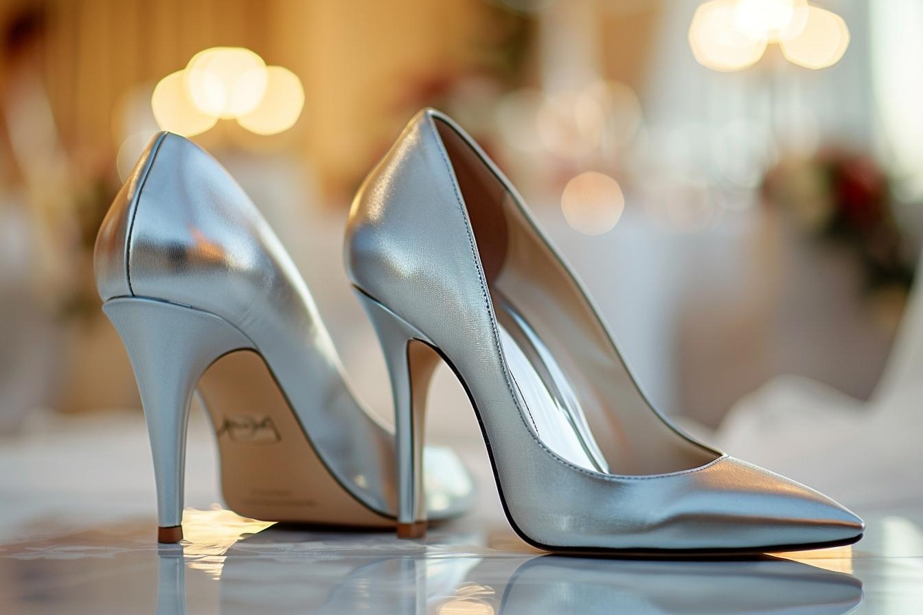 Quelle chaussure choisir avec une robe bleu marine pour un mariage ?