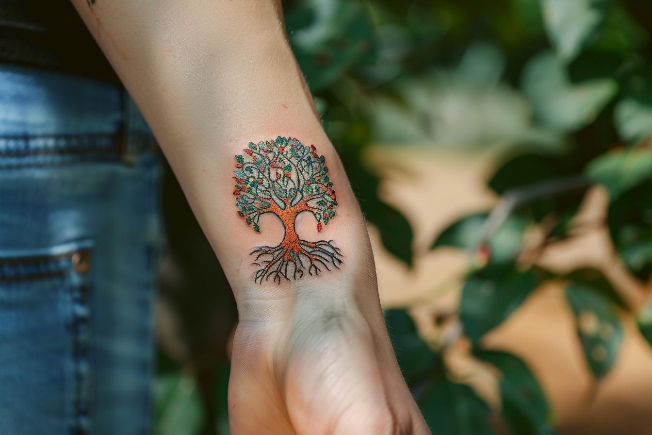 Signification du tatouage arbre de vie sur le poignet : guide complet